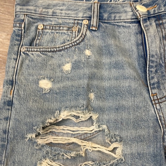 We The Free Distressed Jean Shorts Caroline Bermuda Denim Shorts Size 29 - Picture 4 of 16